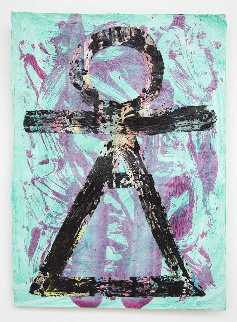 Jonathan Kelly - Tanit 28 - Acrylic on Paper on Board - 35x47cm